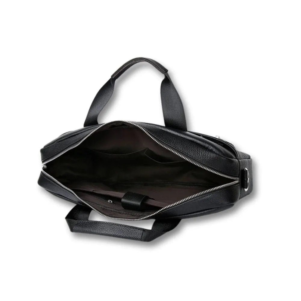 Maison Sacoches Hadran porte-documents cuir Café 15,6"