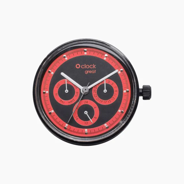 O bag O Clock Great cadran montre Racing corail fluo