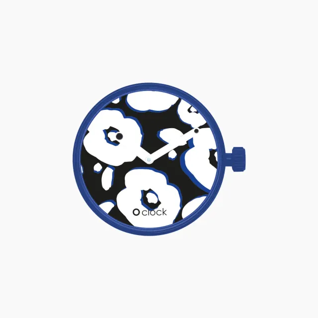 O bag O Clock NYC Flower mécanisme montre noir
