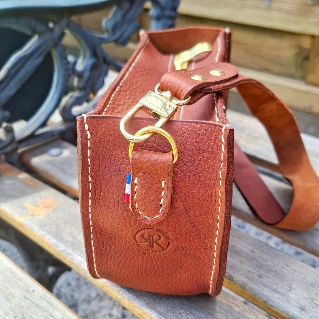 Atelier Anne R Héritage sac épaule cuir marron chaud
