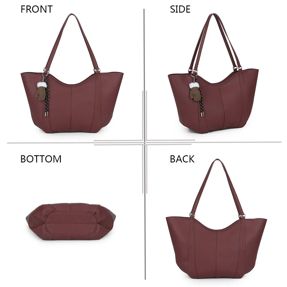 Gallantry Le Rubino sac cabas bordeaux épaule