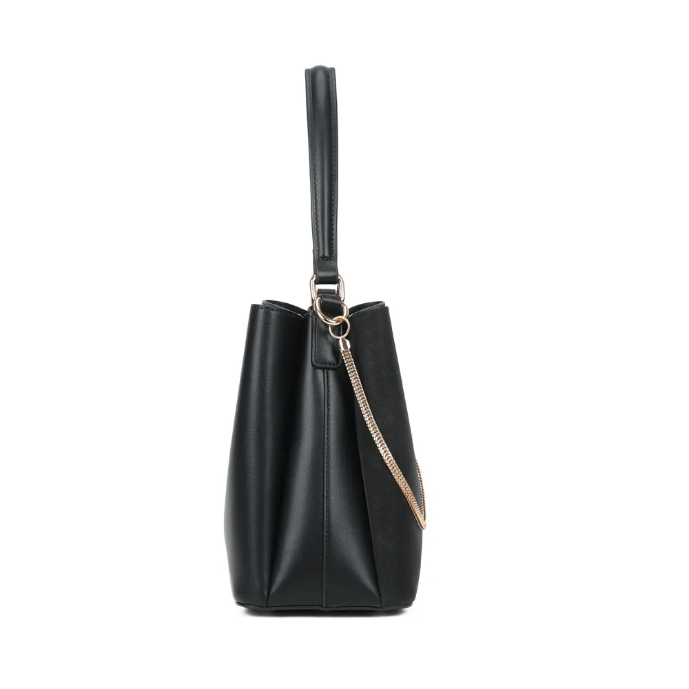 Gallantry Paris Le Noctis sac à main Noir chaîne dorée