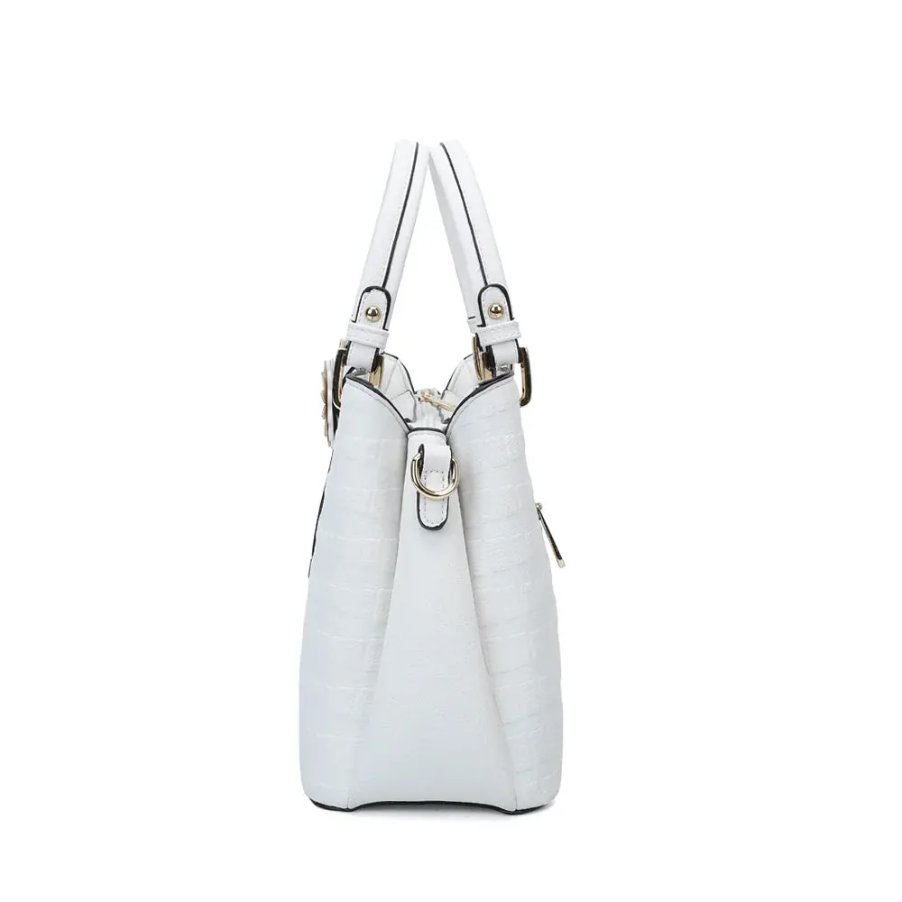 Gallantry Paris Fiora sac à main Rose façon croco