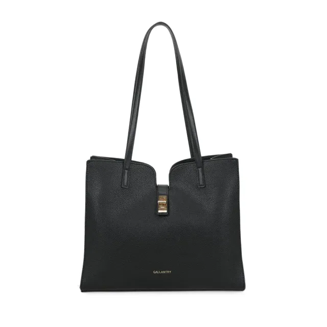 Gallantry Camélia sac épaule noir grainé