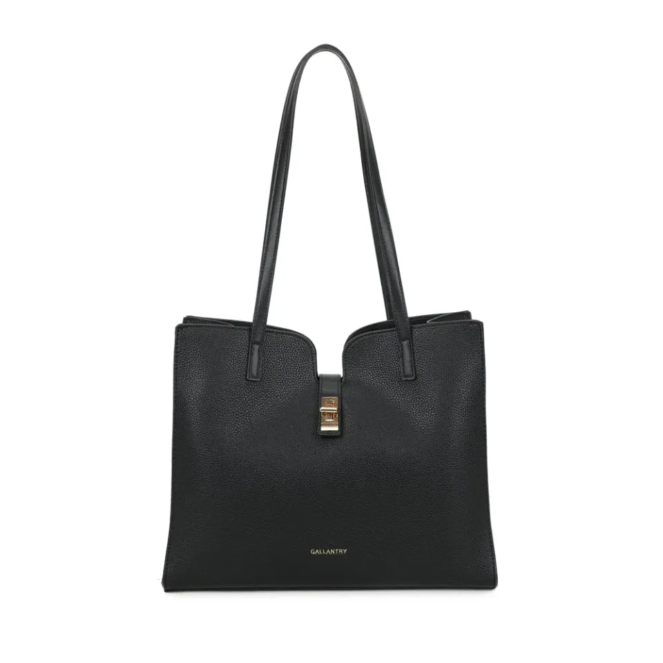 Gallantry Camélia sac épaule noir grainé
