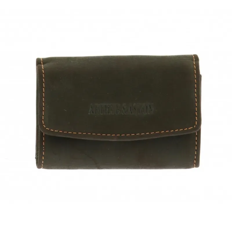 Hexagone Cuir AA Burger porte-monnaie cuir marron compact