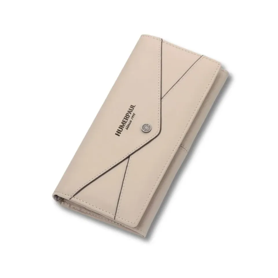 Maison Sacoches Selyne portefeuille femme cuir beige téléphone