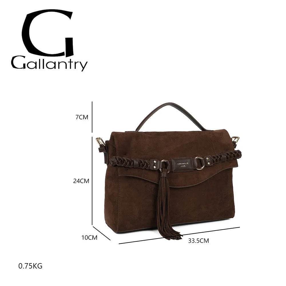 Gallantry Le Paloma sac bandoulière noir aspect suédé