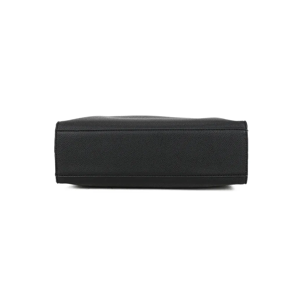 Gallantry Camélia sac épaule noir grainé