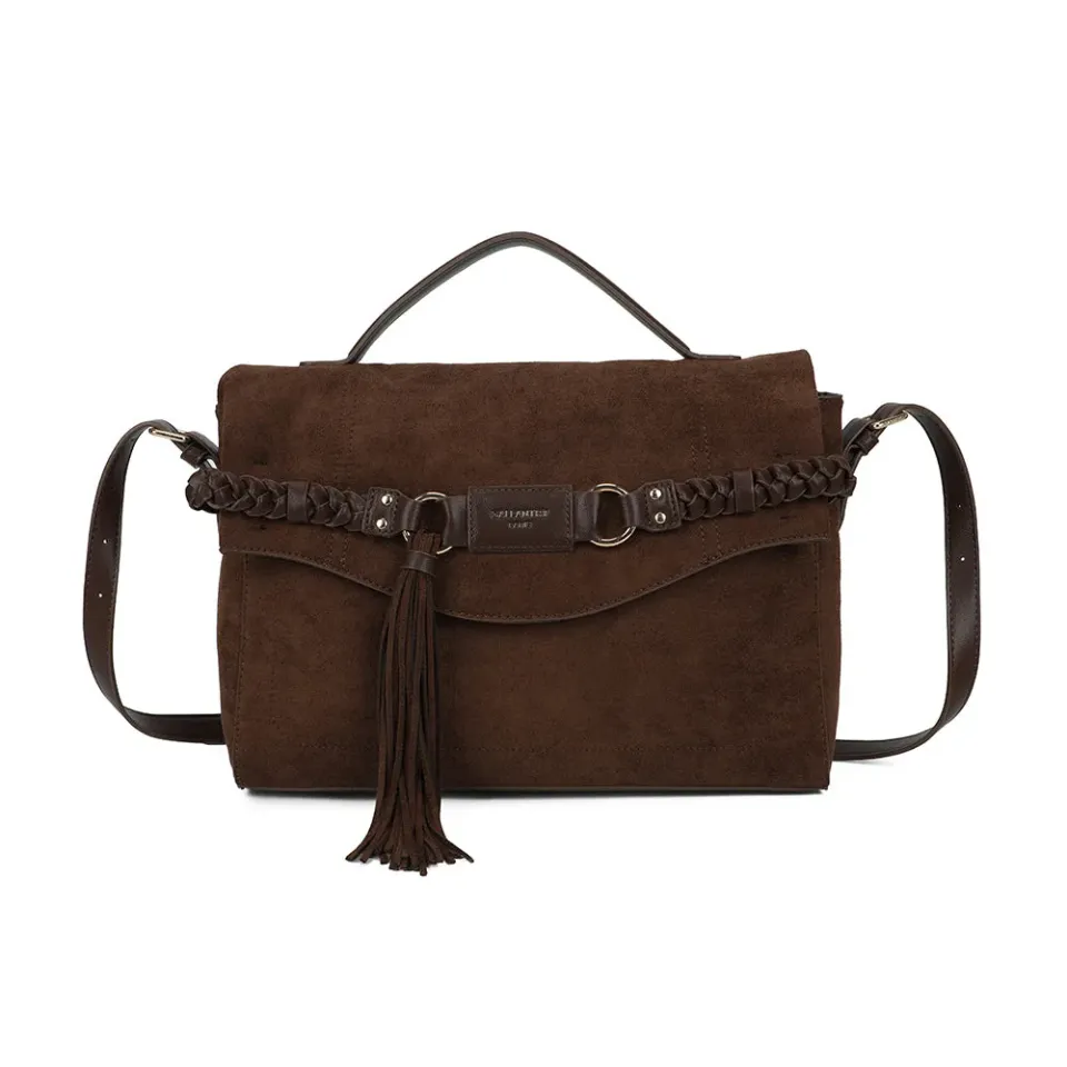 Gallantry Le Paloma sac bandoulière noir aspect suédé