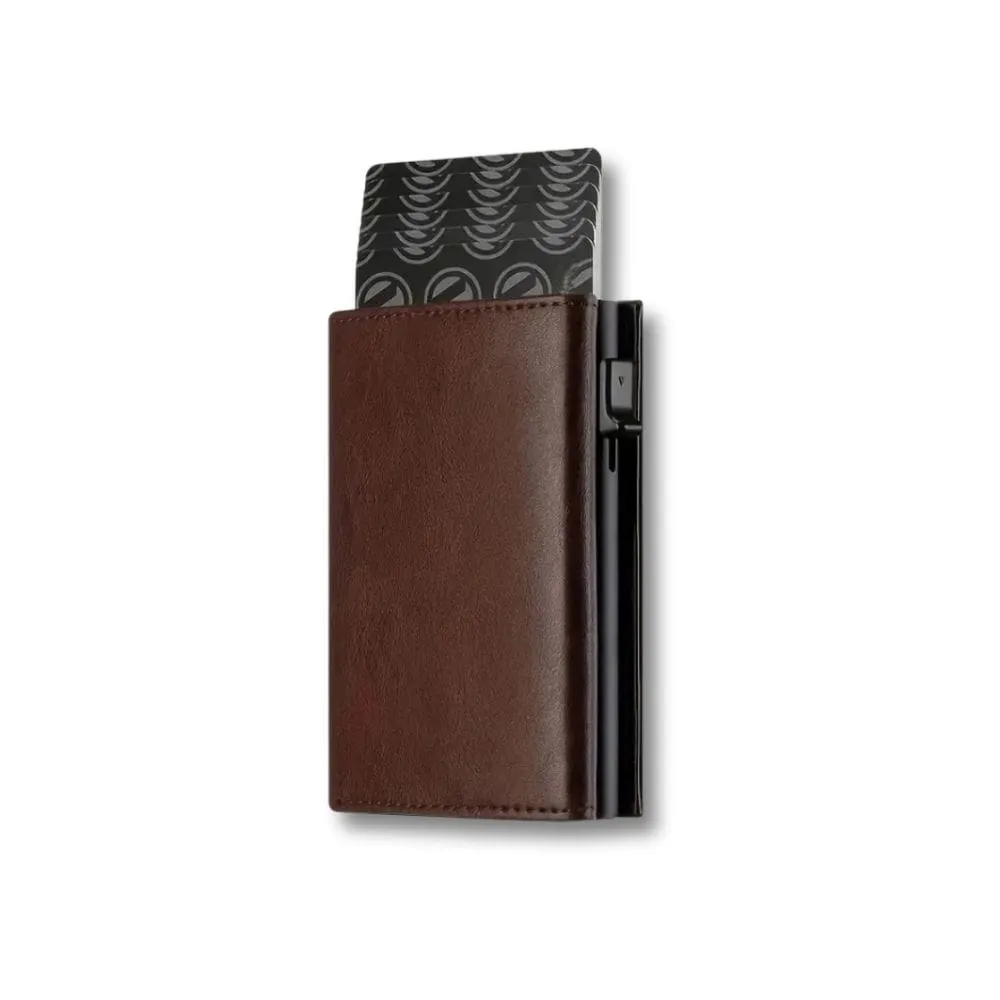 Maison Sacoches Oris porte-monnaie homme noir carbon RFID