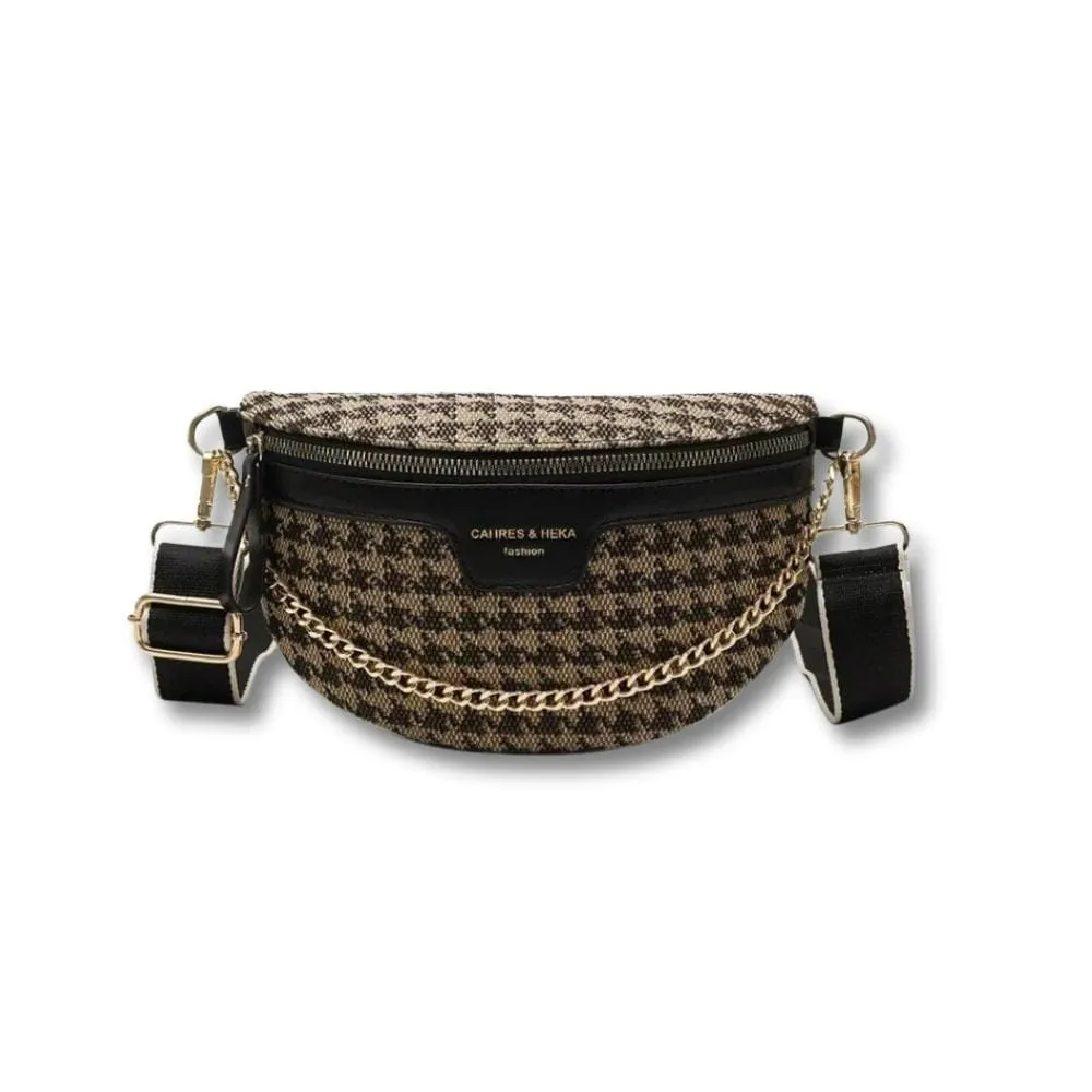 Maison Sacoches Aura sac banane femme toile noir