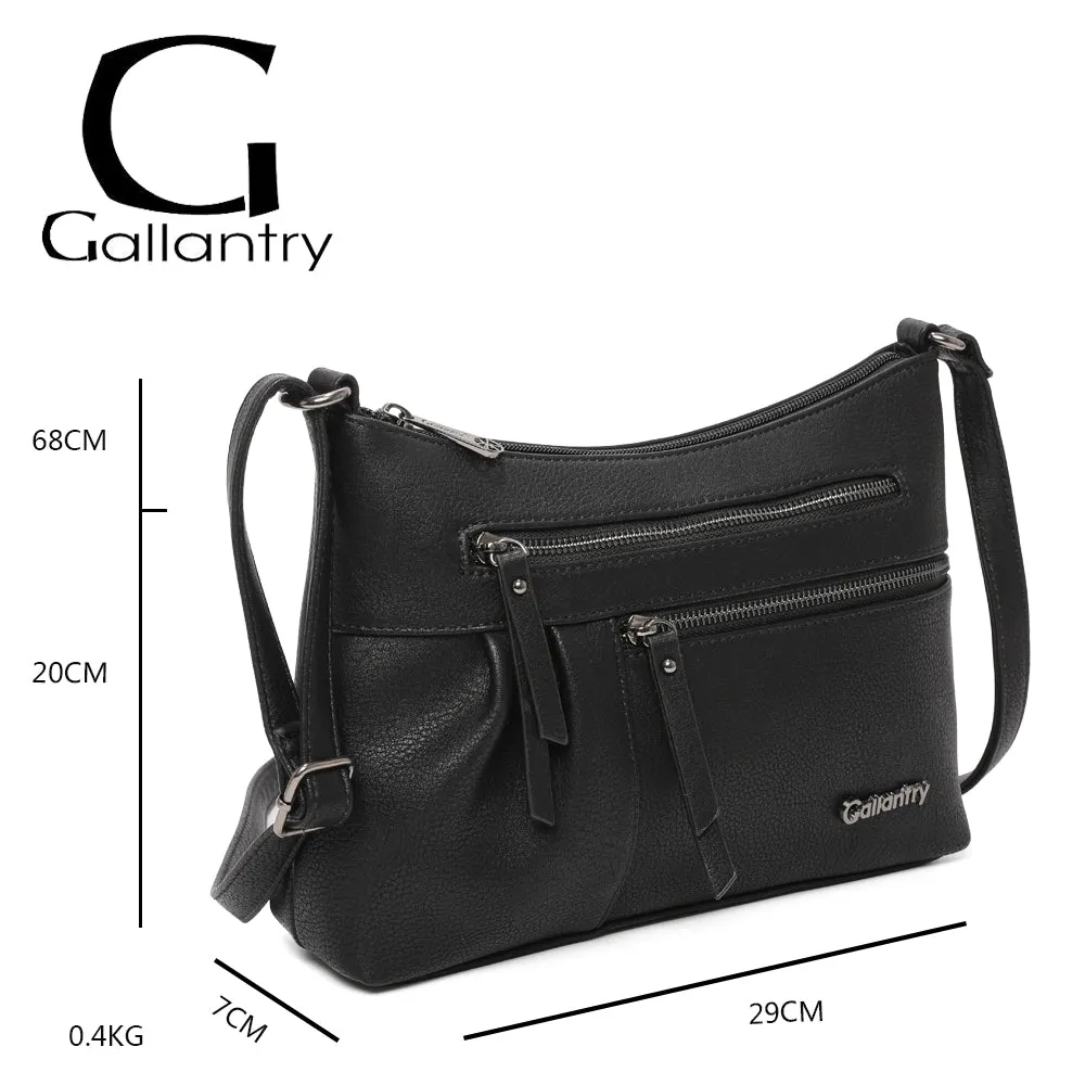 Gallantry Auréane sac bandoulière noir grainé léger