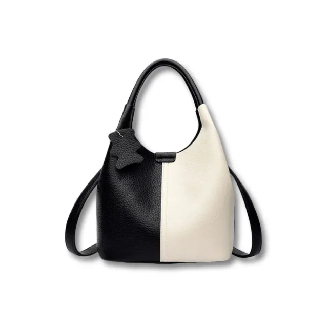 Maison Sacoches Quélia sac seau bicolore bandoulière 24 cm