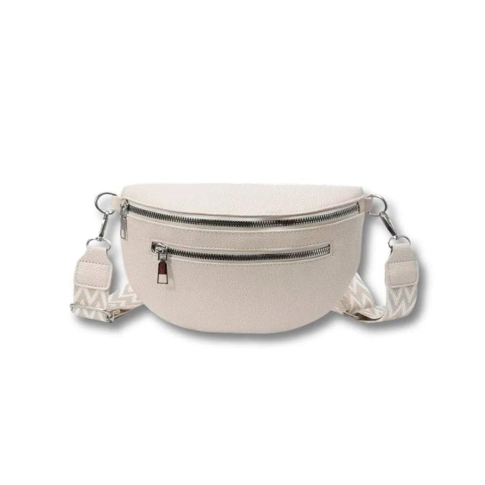 Maison Sacoches Roma sac banane femme rouge cuir