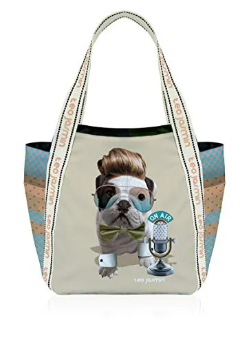 Téo Jasmin Teo Rockabilly cabas grand motifs