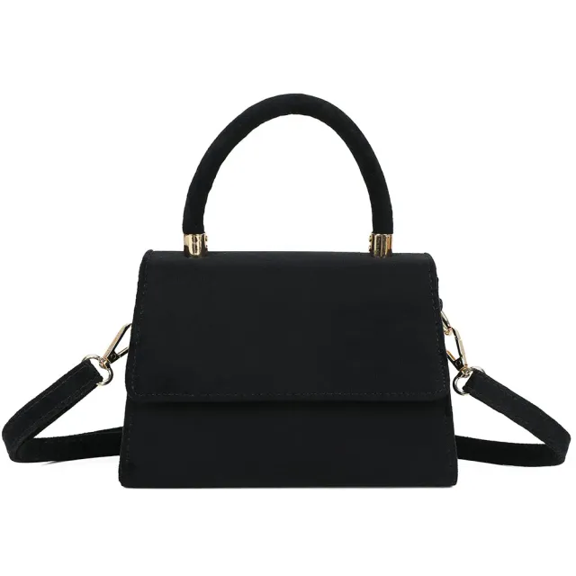 Gallantry La Petite Élégante sac à main Noir suédine