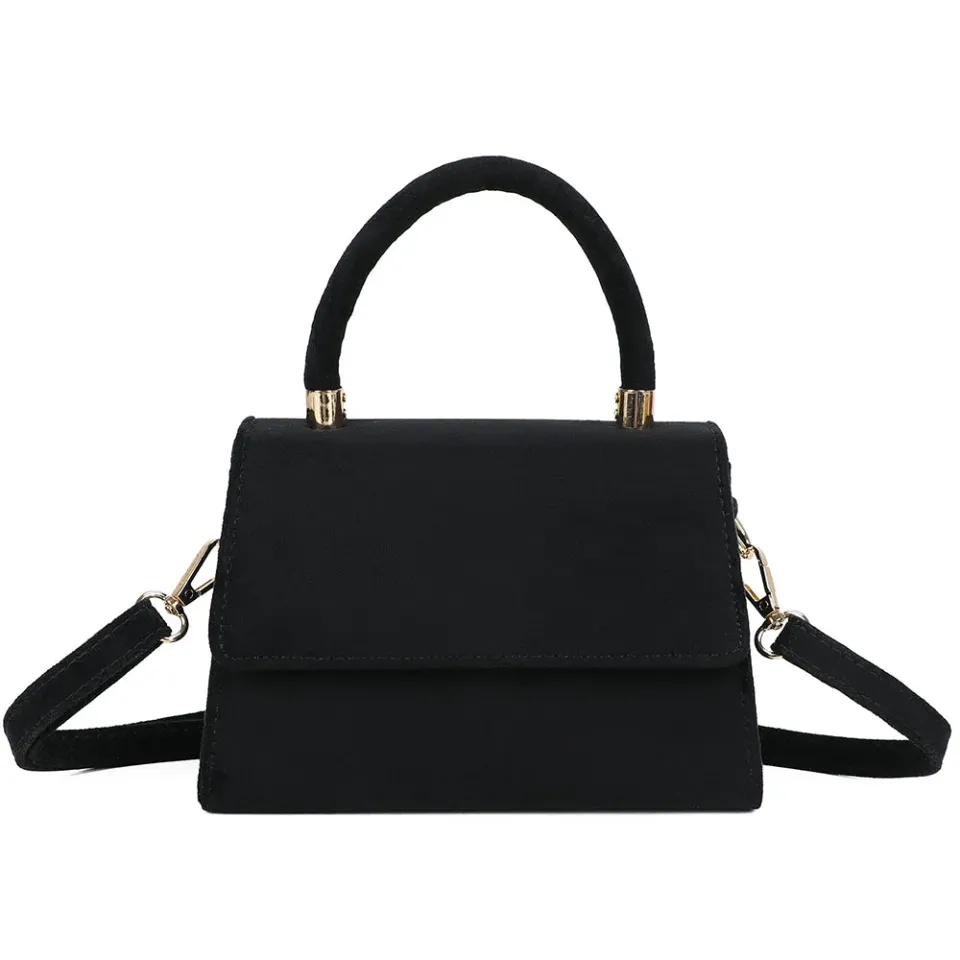 Gallantry La Petite Élégante sac à main Noir suédine