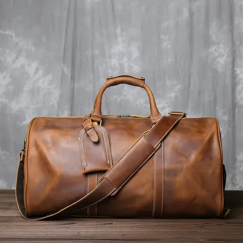 Mon Sacoche Sac de Voyage cuir sac week-end Marron