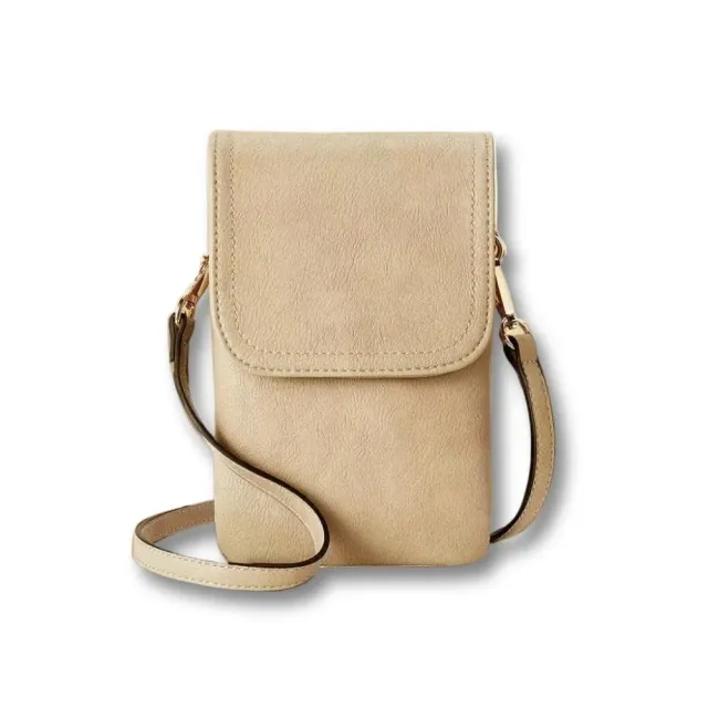 Maison Sacoches Talina sacoche vintage Beige cuir PU