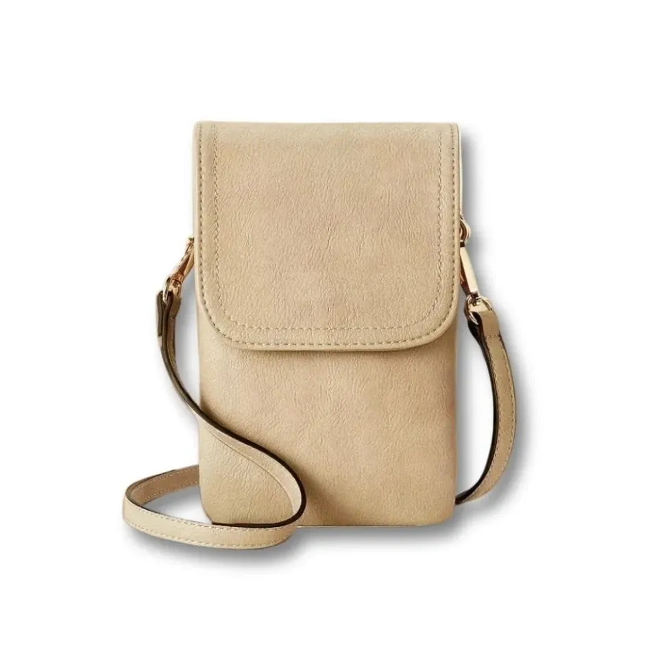 Maison Sacoches Talina sacoche vintage Beige cuir PU