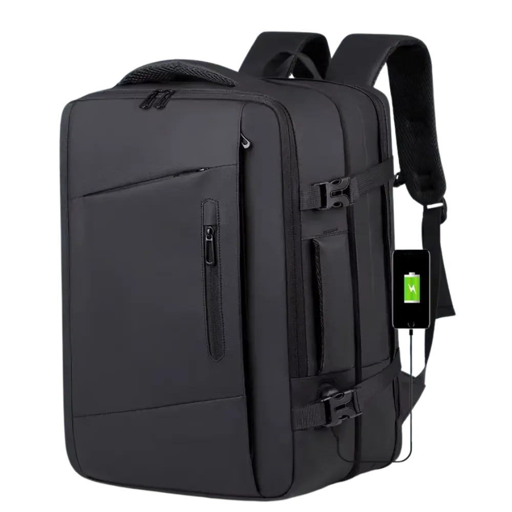 Mon Sacoche Flexium Sac à Dos Voyage Noir 20-35 L