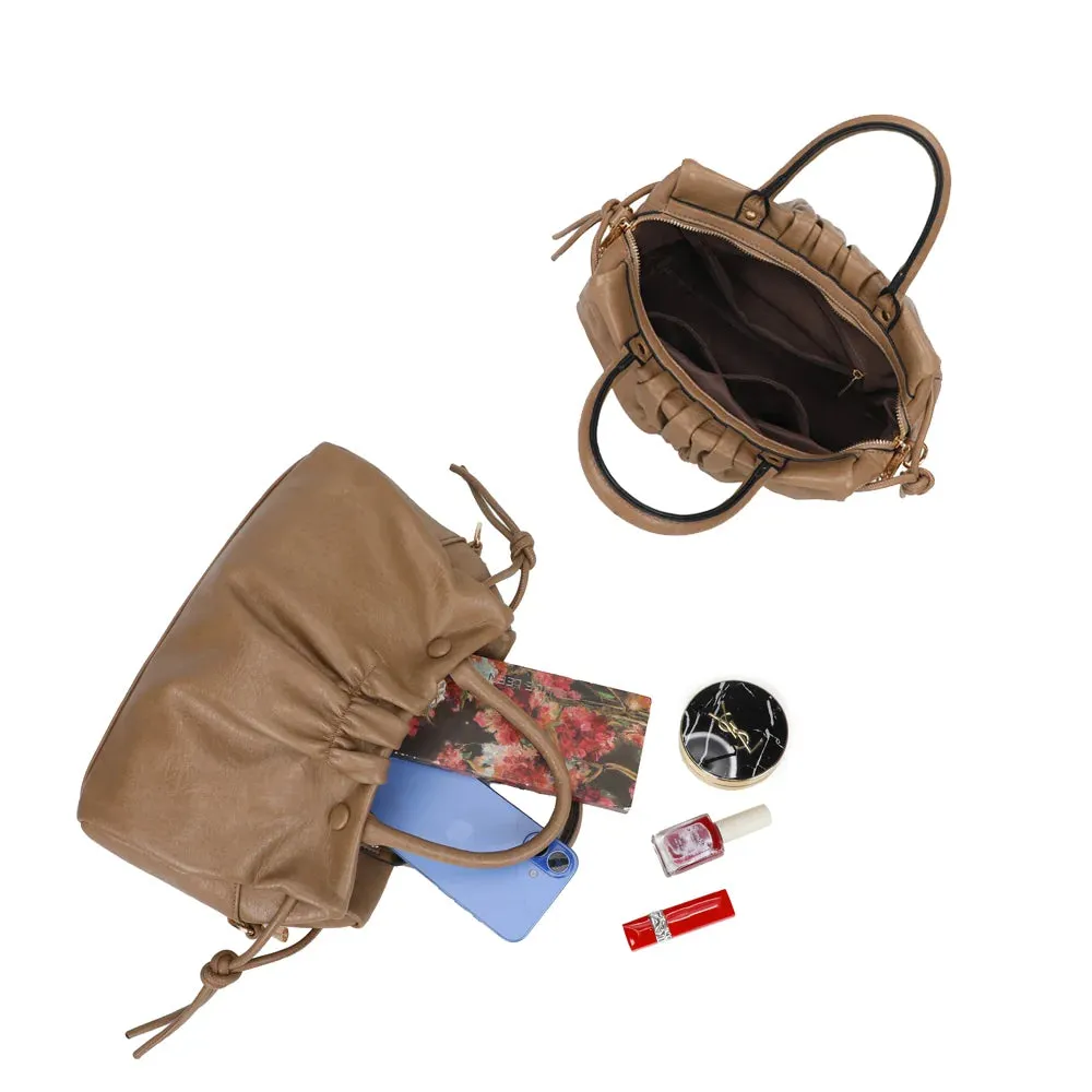 Gallantry Paris Mylane sac froncé bandoulière taupe