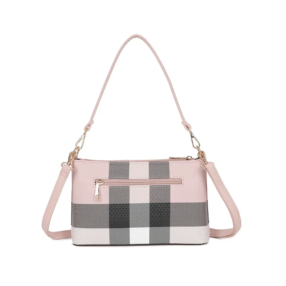 Gallantry Paris Celina sac carreaux taupe baguette