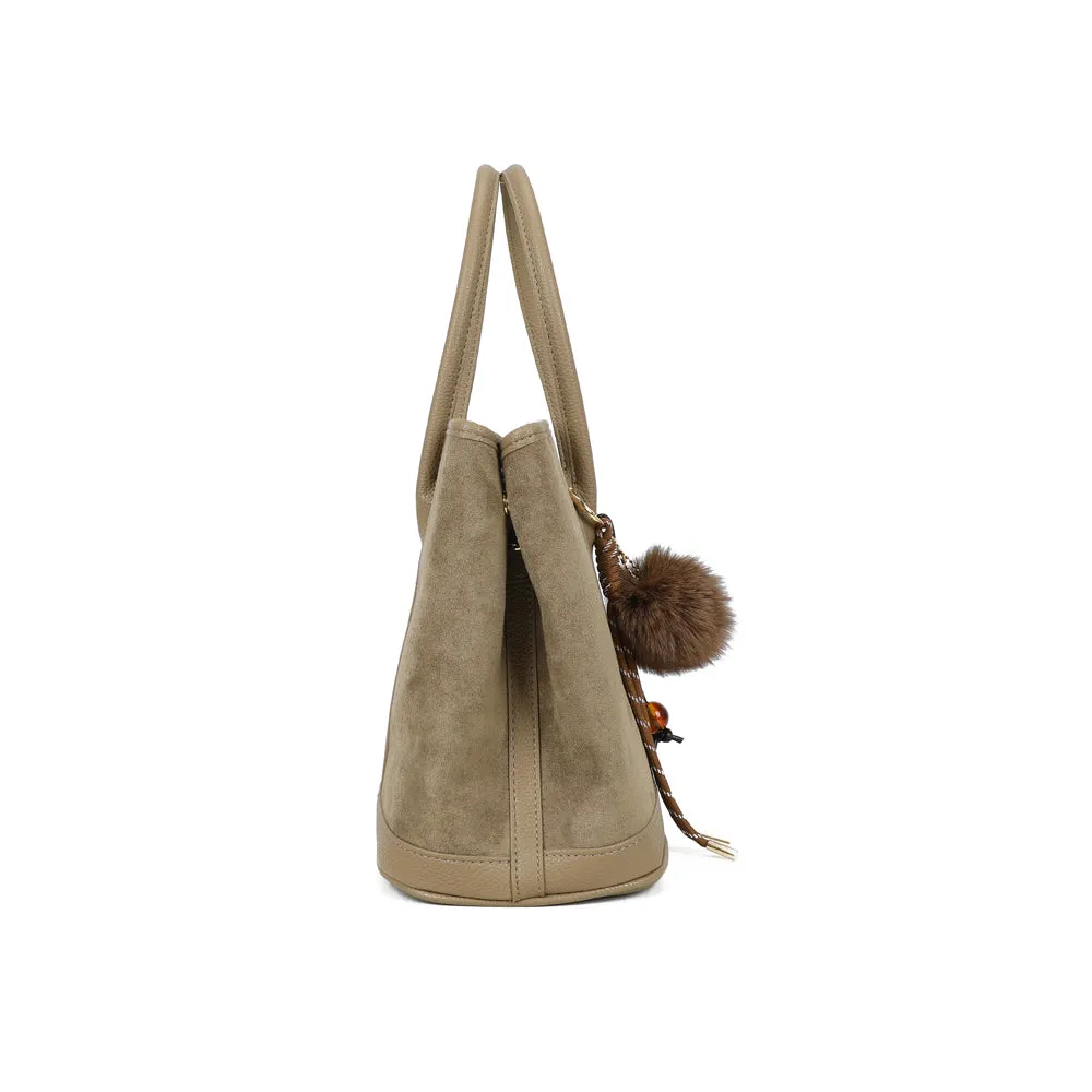 Gallantry Paris Cléane Sac à main Taupe Foncé Pompon