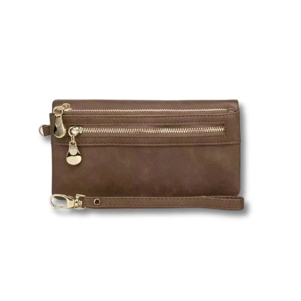 Maison Sacoches Zaria grand portefeuille femme noir zippé