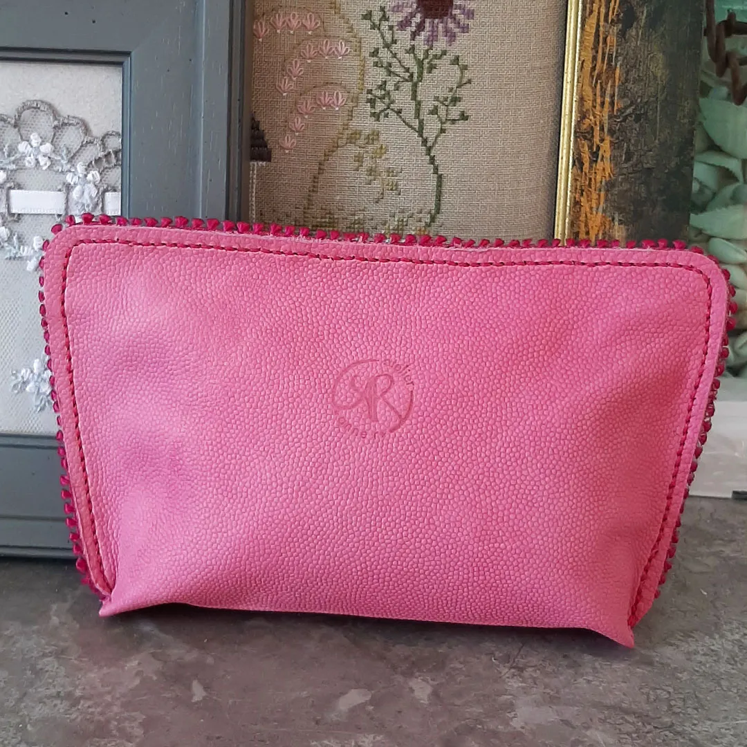 Atelier Anne R Florentine trousse cuir rose