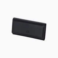 O bag Clubby grand portefeuille tissu noir zippé