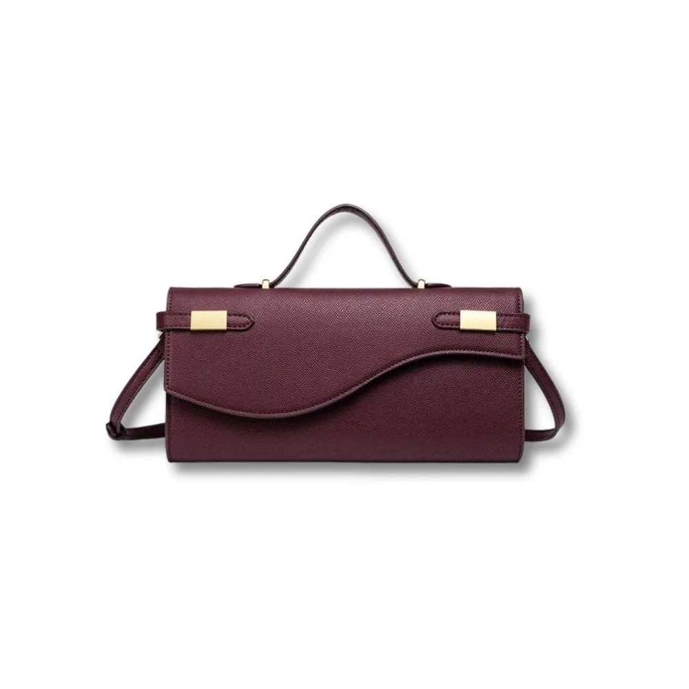 Maison Sacoches Cassandre pochette bourgogne vintage
