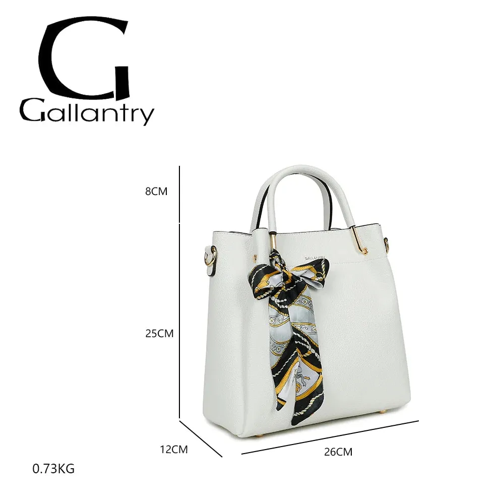 Gallantry Paris Nina sac à main beige foulard grainé