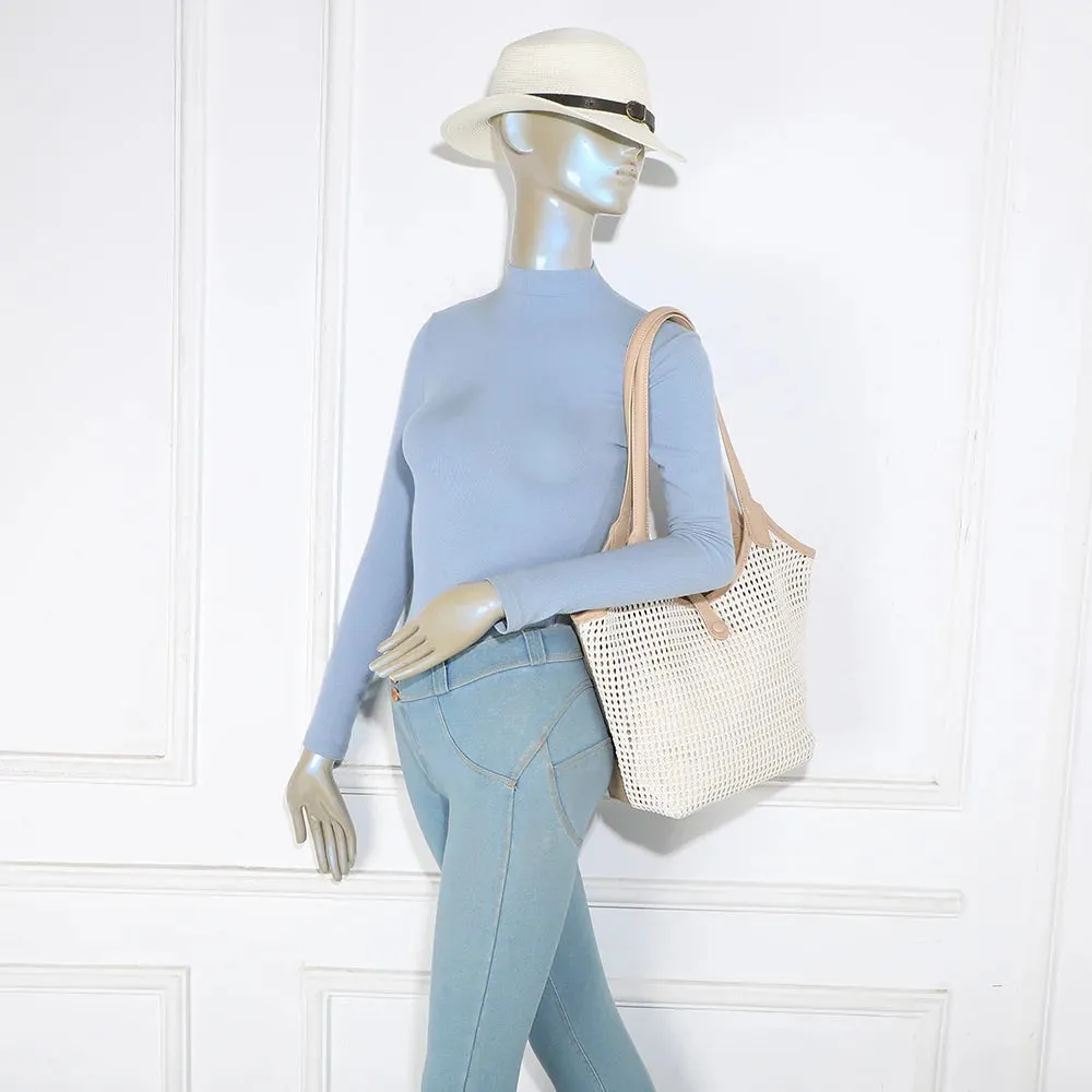 Gallantry Paris Oréna sac épaule beige ajouré