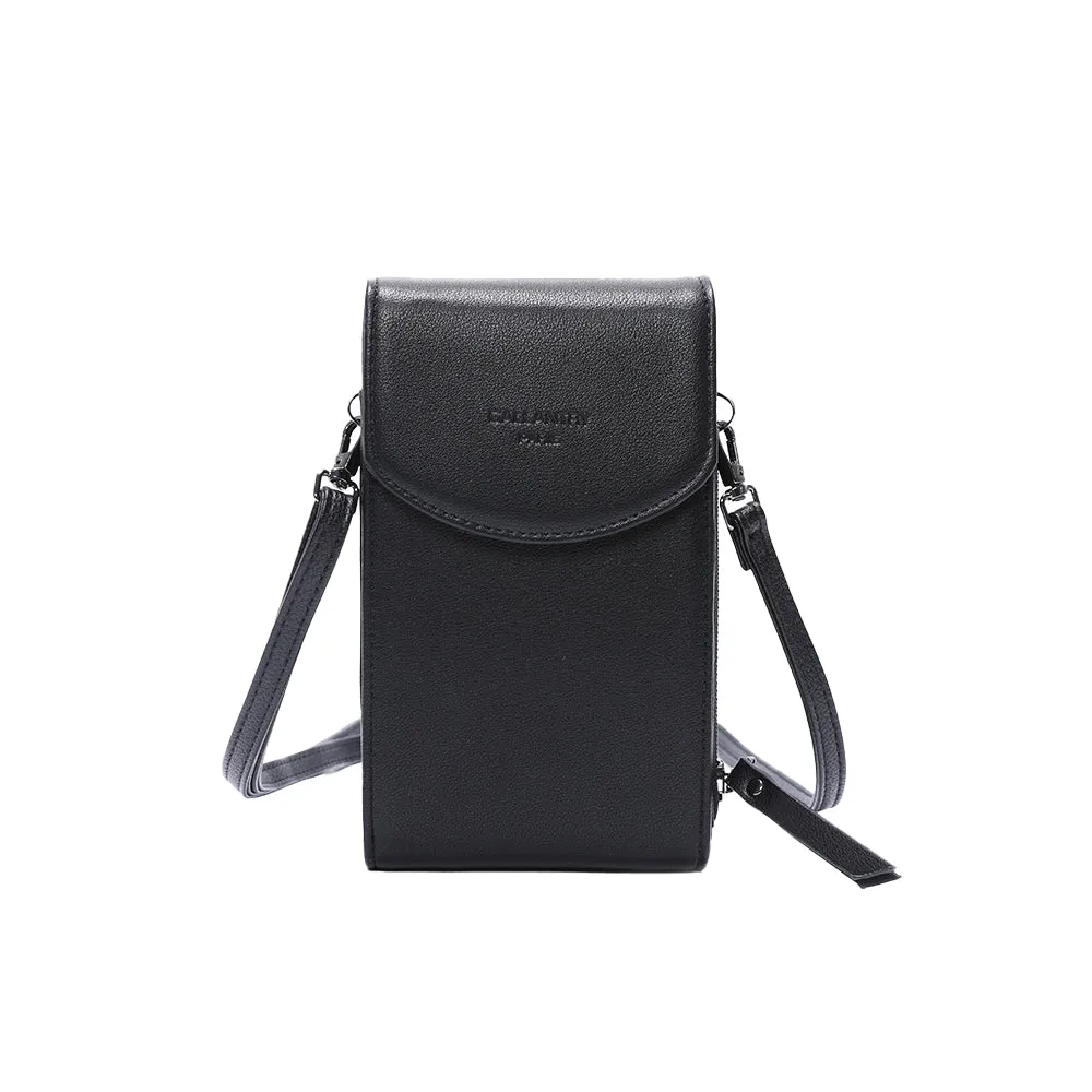 Gallantry Délicate mini sac bandoulière noir téléphone