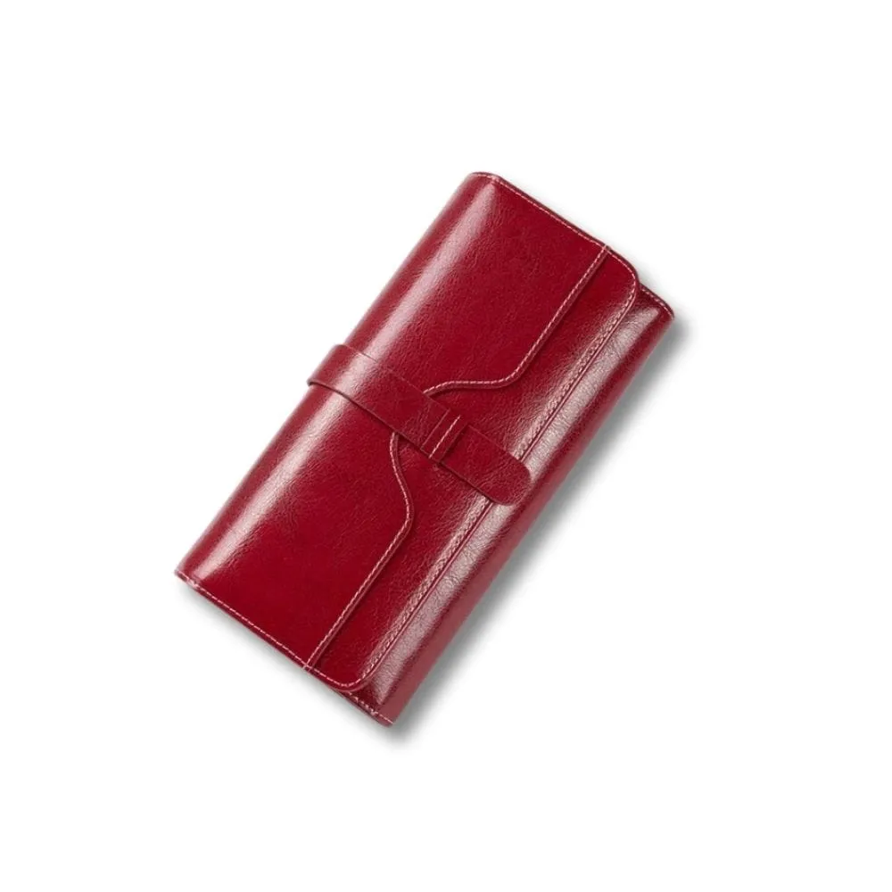 Maison Sacoches Elora portefeuille femme rouge cuir