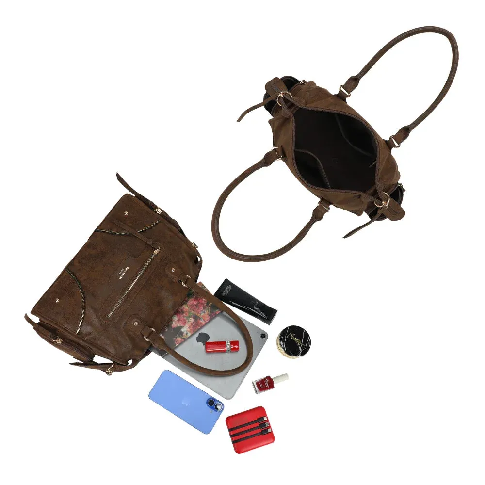 Gallantry Paris Le Montana sac bowling marron vintage
