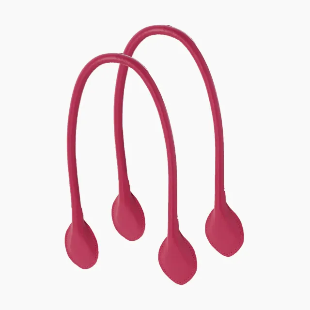 O bag anse longue coeur synthétique fuchsia rose