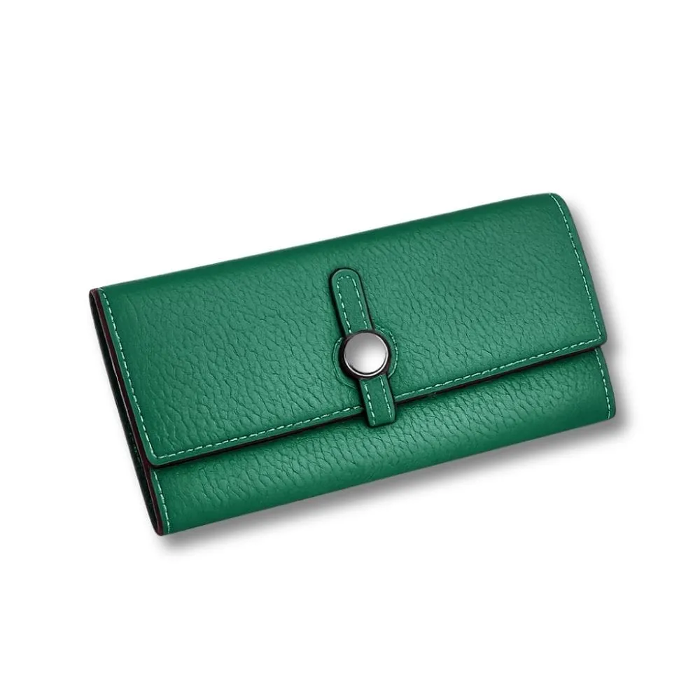 Maison Sacoches Maëlys Pochette Porte-Monnaie Noir Cuir 20 cm