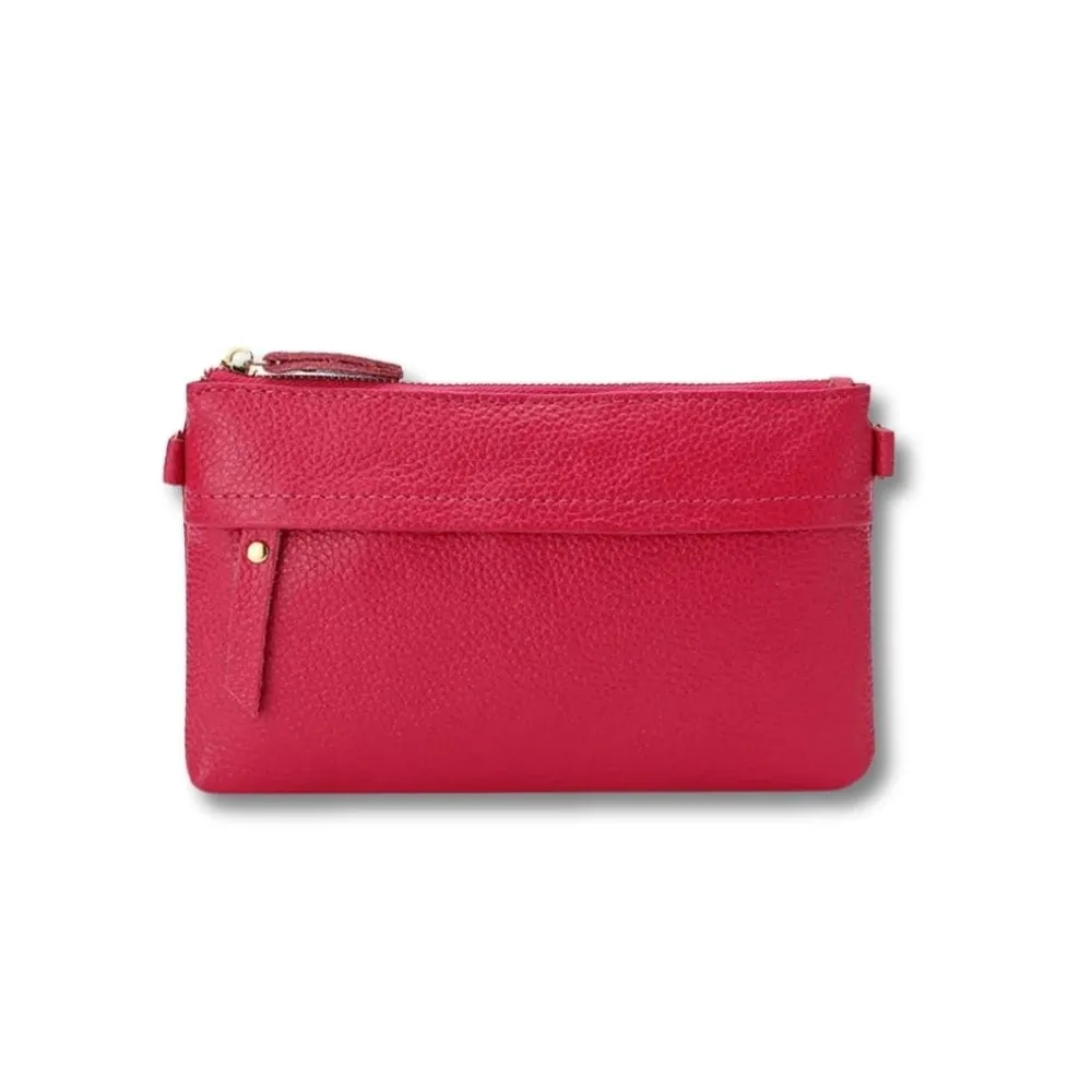 Maison Sacoches Ylena pochette bandoulière femme vert cuir