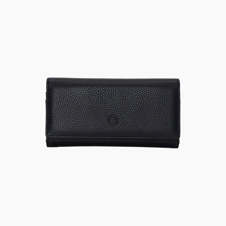 O bag Clubby grand portefeuille noir zippé