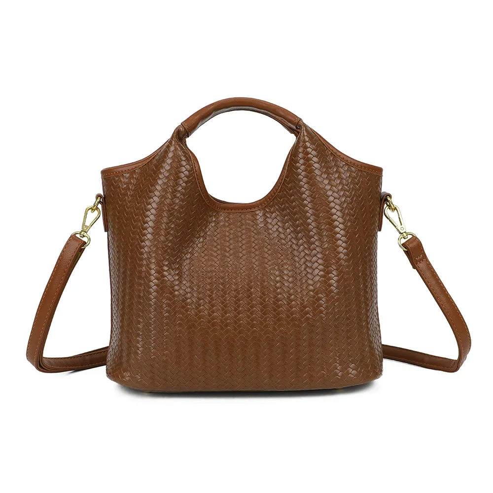 Gallantry Paris La Caramelle sac à main marron effet tressé