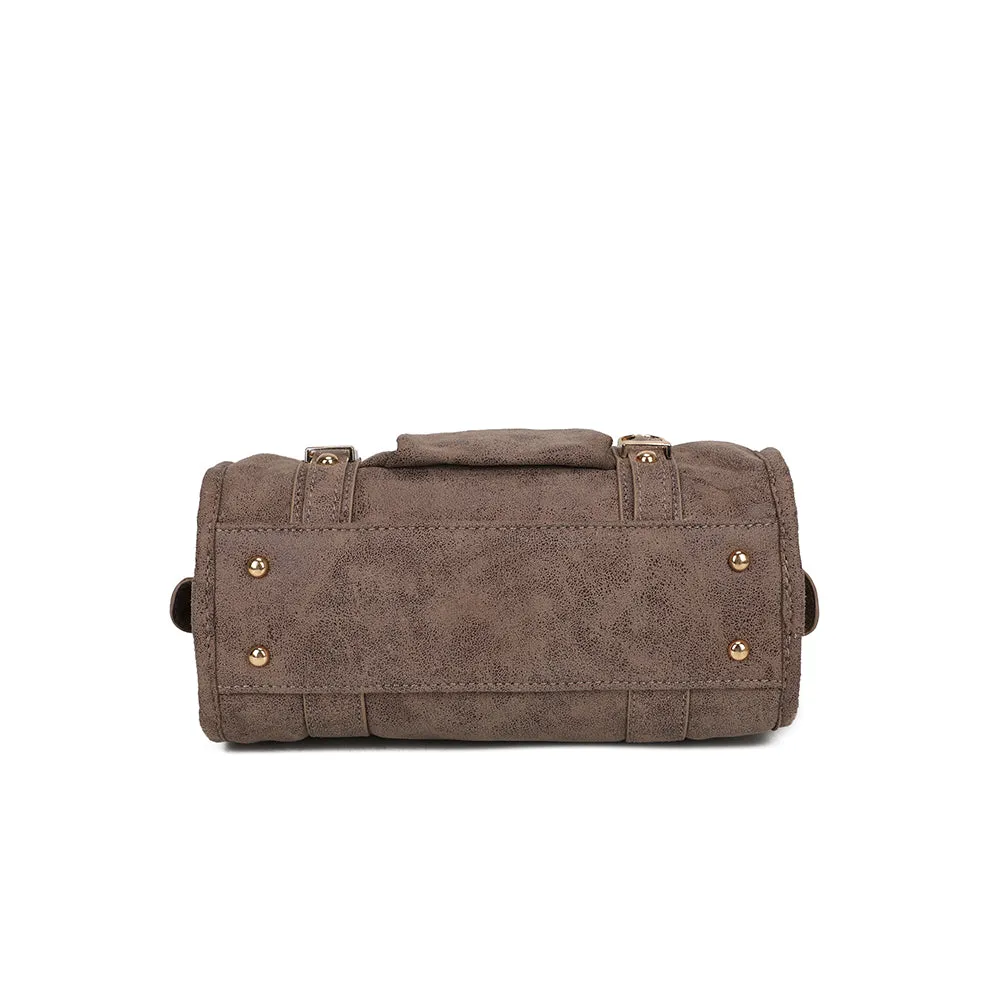 Gallantry Paris Skyla Velvet sac bandoulière taupe