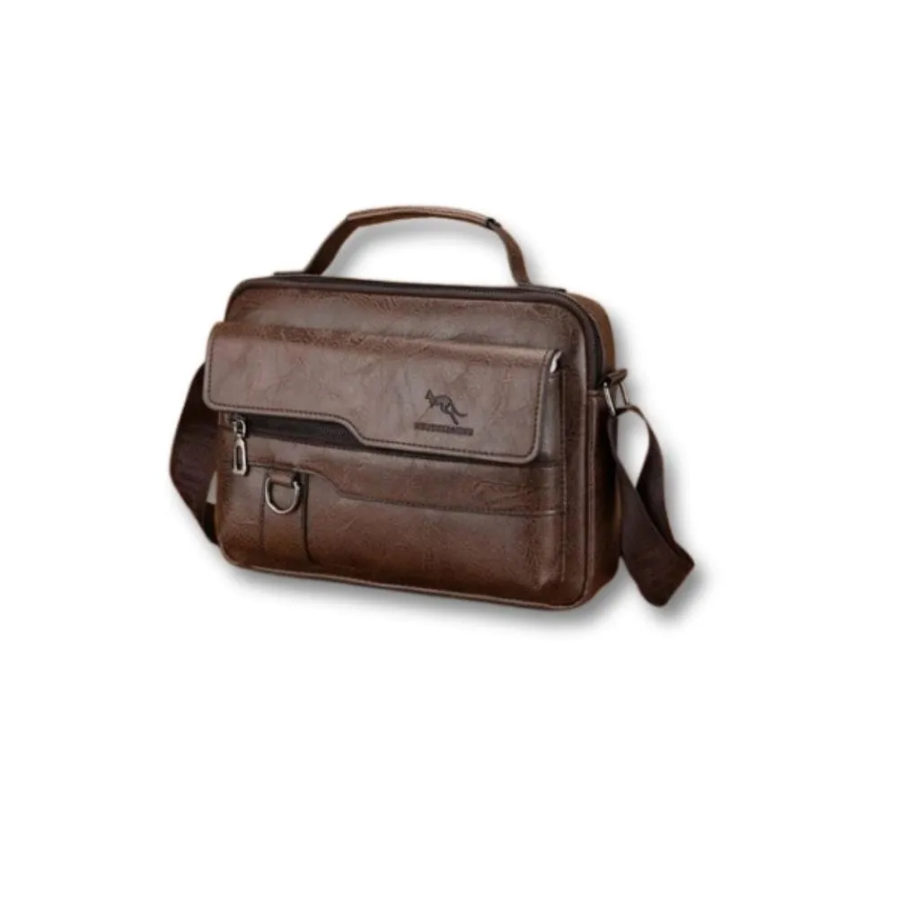 Maison Sacoches Altair sacoche cuir marron bandoulière 28 cm