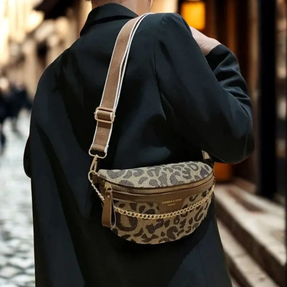 Maison Sacoches Aura sac banane femme toile noir