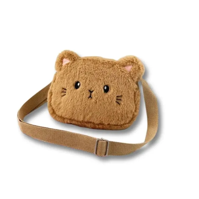 Maison Sacoches Zazou sac enfant chat blanc fourrure
