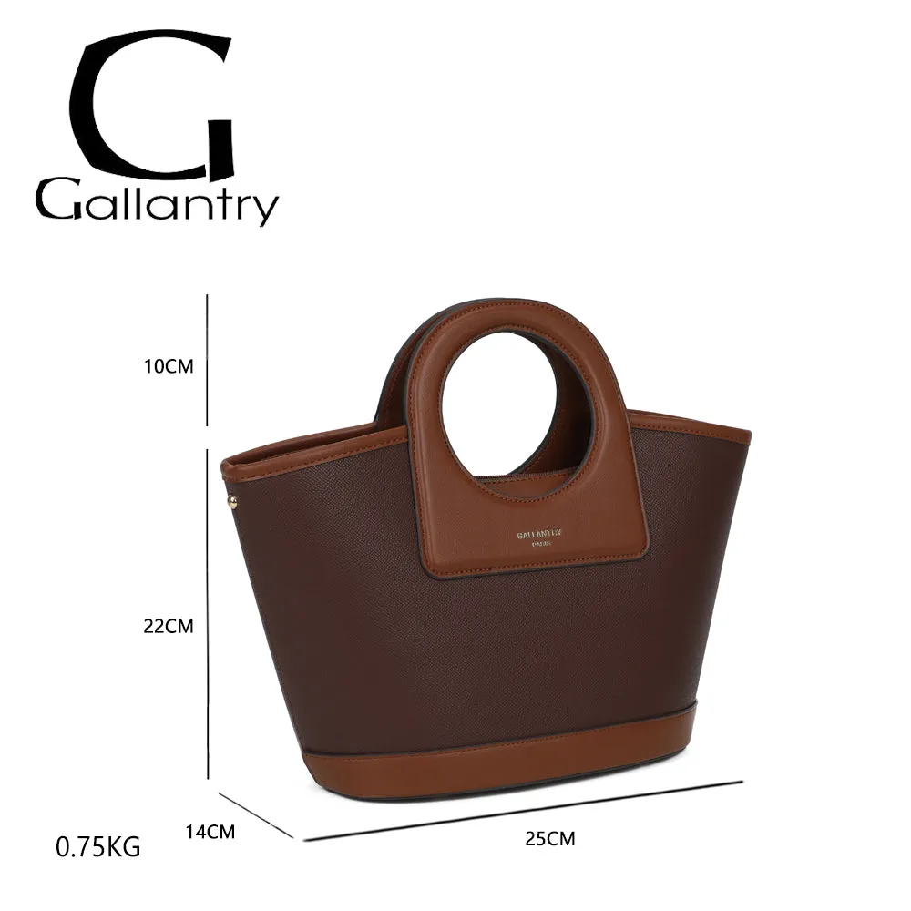 Gallantry La Eulalie sac à main bicolore Coffee