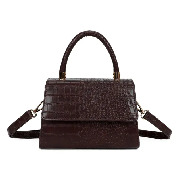 Gallantry Paris Brunello petit sac effet croco coffee