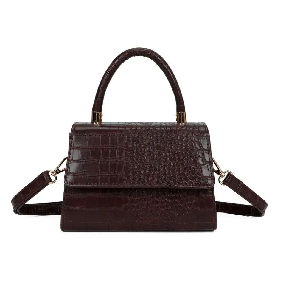 Gallantry Paris Brunello petit sac effet croco coffee